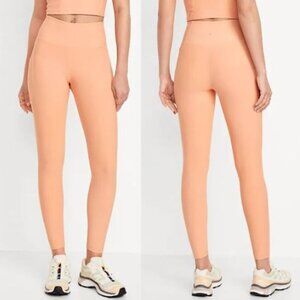 Old Navy Peach High-Waisted PowerSoft 7/8 Leggings Women's Size M/TALL NWT